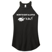 How To Exit A Lotus Racing Car Funny Joke Autocross Drag Gift Women's Perfect Tri Rocker Tank