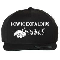 How To Exit A Lotus Racing Car Funny Joke Autocross Drag Gift Wool Snapback Cap
