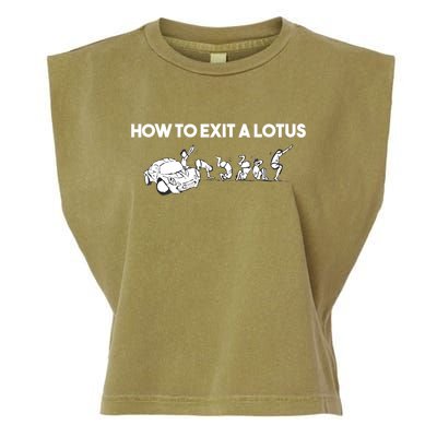 How To Exit A Lotus Racing Car Funny Joke Autocross Drag Gift Garment-Dyed Women's Muscle Tee