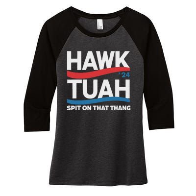 Hawk Tush Election Satire Funny Women's Tri-Blend 3/4-Sleeve Raglan Shirt