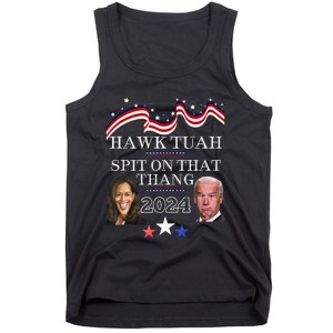 Hawk Tauh Funny Election 2024 Spit On That Thang Biden Tank Top