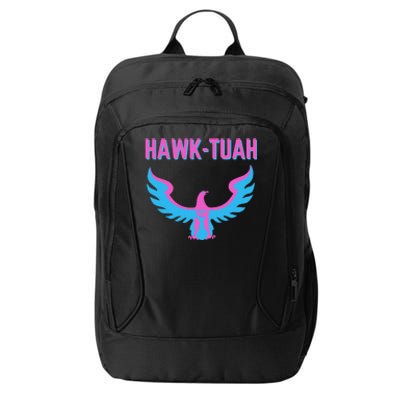 Hawk Tuah Funny Viral Meme City Backpack