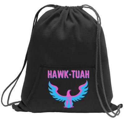 Hawk Tuah Funny Viral Meme Sweatshirt Cinch Pack Bag