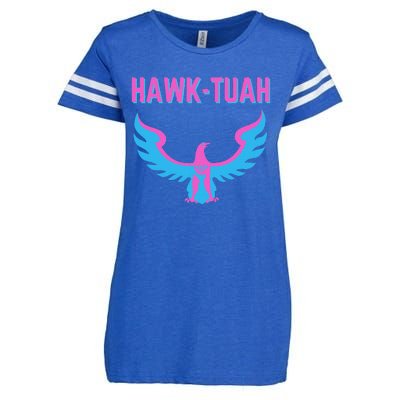 Hawk Tuah Funny Viral Meme Enza Ladies Jersey Football T-Shirt