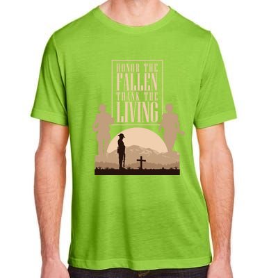 Honor The Fallen Thank The Living Military Pride Gift Adult ChromaSoft Performance T-Shirt