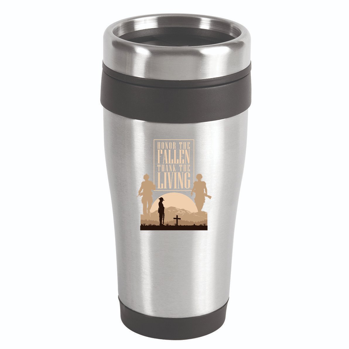 Honor The Fallen Thank The Living Military Pride Gift 16oz Travel Tumbler