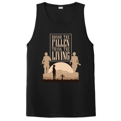 Honor The Fallen Thank The Living Military Pride Gift PosiCharge Competitor Tank