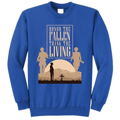 Honor The Fallen Thank The Living Military Pride Gift Sweatshirt