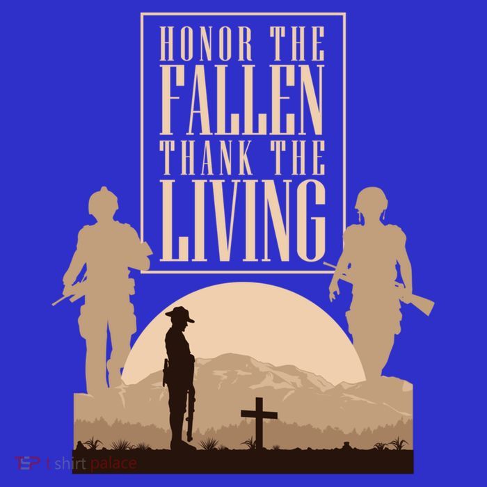 Honor The Fallen Thank The Living Military Pride Gift Tall T-Shirt