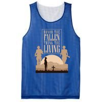 Honor The Fallen Thank The Living Military Pride Gift Mesh Reversible Basketball Jersey Tank