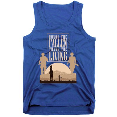 Honor The Fallen Thank The Living Military Pride Gift Tank Top