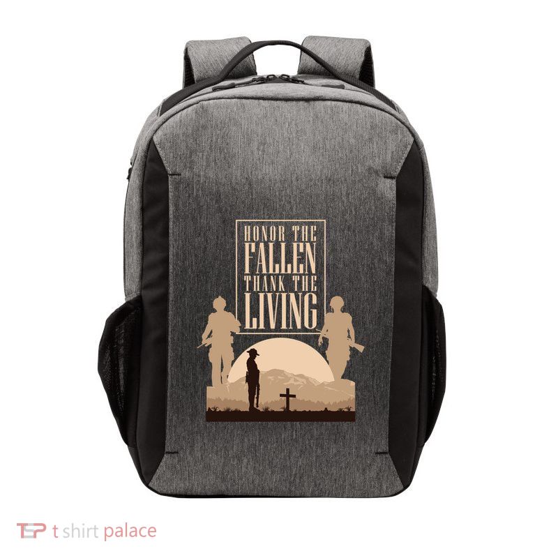 Honor The Fallen Thank The Living Military Pride Gift Vector Backpack
