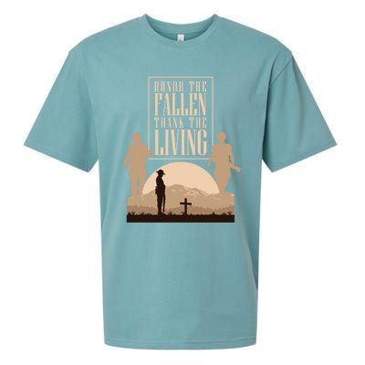 Honor The Fallen Thank The Living Military Pride Gift Sueded Cloud Jersey T-Shirt