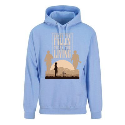 Honor The Fallen Thank The Living Military Pride Gift Unisex Surf Hoodie