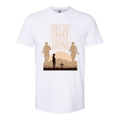 Honor The Fallen Thank The Living Military Pride Gift Softstyle CVC T-Shirt