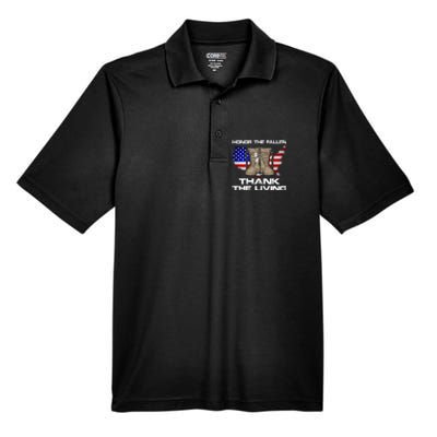 Honor The Fallen Thank The Living Military Veteran Gift Men's Origin Performance Piqué Polo