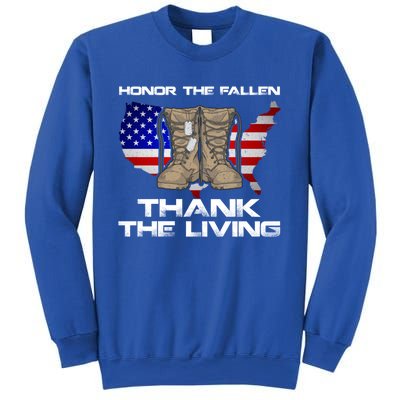 Honor The Fallen Thank The Living Military Veteran Gift Sweatshirt