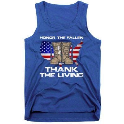 Honor The Fallen Thank The Living Military Veteran Gift Tank Top