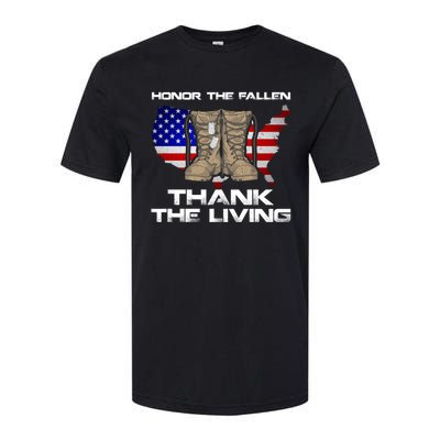 Honor The Fallen Thank The Living Military Veteran Gift Softstyle® CVC T-Shirt