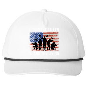 Honor The Fallen Thank The Living Soldiers Memorial Day Gift Snapback Five-Panel Rope Hat