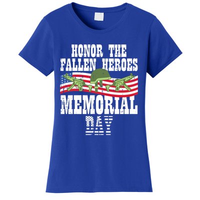 Honor The Fallen Heroes Memorial Day Us Flag Gift Women's T-Shirt