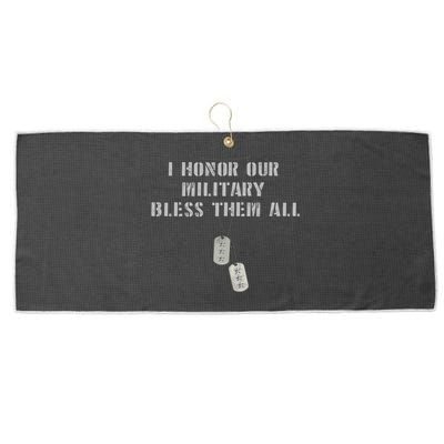 Honor The Fallen Veteran Military Support Gift Large Microfiber Waffle Golf Towel