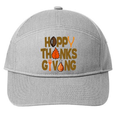 Happy Thanksgiving Football Autumn Holiday 7-Panel Snapback Hat