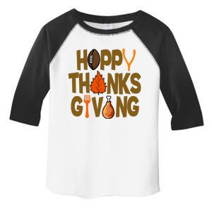 Happy Thanksgiving Football Autumn Holiday Toddler Fine Jersey T-Shirt