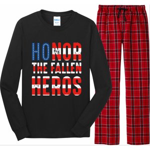 Honor The Fallen Heros Gift Usa American Flag Gift Veterans Day Gift Long Sleeve Pajama Set