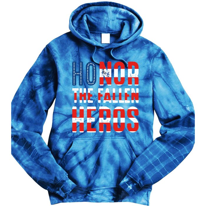 Honor The Fallen Heros Gift Usa American Flag Gift Veterans Day Gift Tie Dye Hoodie