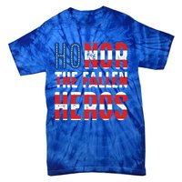 Honor The Fallen Heros Gift Usa American Flag Gift Veterans Day Gift Tie-Dye T-Shirt