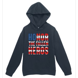 Honor The Fallen Heros Gift Usa American Flag Gift Veterans Day Gift Urban Pullover Hoodie