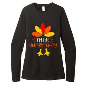 Hungry Turkey Family Shirts Matching Thanksgiving Pajamas Womens CVC Long Sleeve Shirt