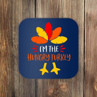 Hungry Turkey Family Shirts Matching Thanksgiving Pajamas Coaster