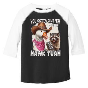 Hawk Tuah Funny Viral Meme Goose Tua Toddler Fine Jersey T-Shirt