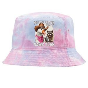 Hawk Tuah Funny Viral Meme Goose Tua Tie-Dyed Bucket Hat