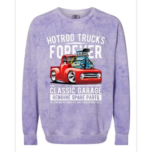 Hotrod Trucks Forever Cartoon Classic Truck Design Colorblast Crewneck Sweatshirt