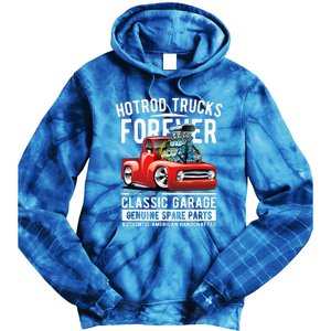 Hotrod Trucks Forever Cartoon Classic Truck Design Tie Dye Hoodie