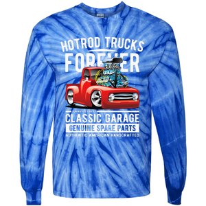 Hotrod Trucks Forever Cartoon Classic Truck Design Tie-Dye Long Sleeve Shirt