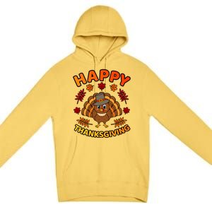 Happy Thanksgiving Funny Turkey Family Graphic Gift Premium Pullover Hoodie