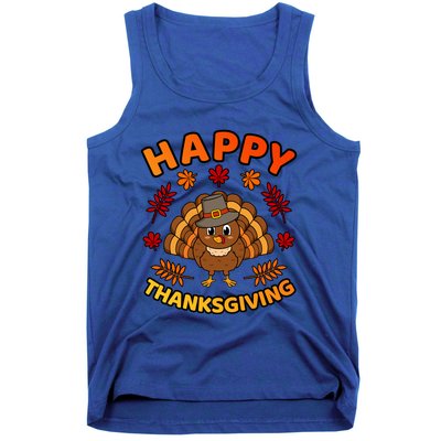 Happy Thanksgiving Funny Turkey Family Graphic Gift Tank Top