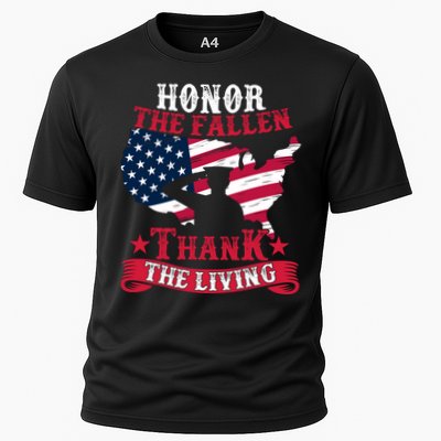 Honor The Fallen Thank The Living Proudly Support Our Troops Gift Performance Shirt