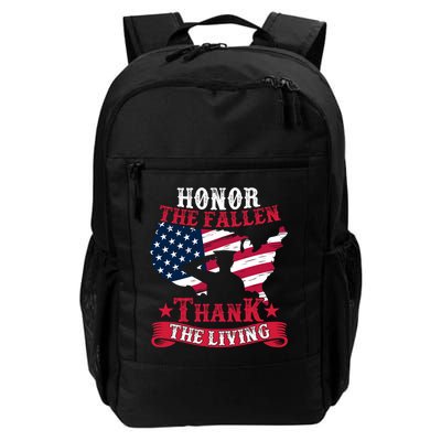 Honor The Fallen Thank The Living Proudly Support Our Troops Gift Backpack