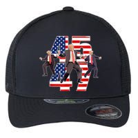 Humorous Trump Funny Victory Dance Trump Dancing America 47 Flexfit Unipanel Trucker Cap