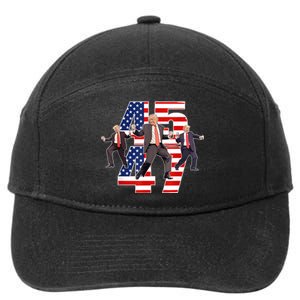 Humorous Trump Funny Victory Dance Trump Dancing America 47 7-Panel Snapback Hat