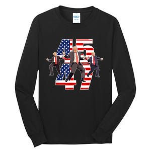 Humorous Trump Funny Victory Dance Trump Dancing America 47 Tall Long Sleeve T-Shirt