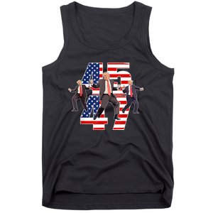 Humorous Trump Funny Victory Dance Trump Dancing America 47 Tank Top