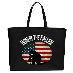 Honor The Fallen Patriotic Theme Gift Cotton Canvas Jumbo Tote