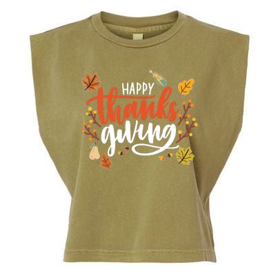 Happy Thanksgiving For Family Holiday Garment-Dyed Women's Muscle Tee