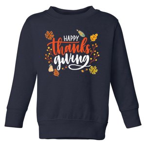 Happy Thanksgiving For Family Holiday Toddler Sweatshirt